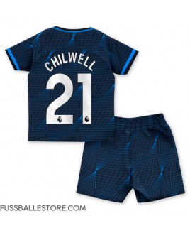 Günstige Chelsea Ben Chilwell #21 Auswärts Trikotsatzt Kinder 2023-24 Kurzarm (+ Kurze Hosen)